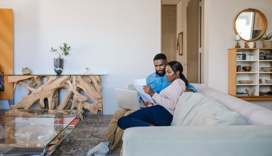 Couple on laptop